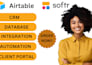 airtable integration, airtable database, CRM, airtable setup, automation, expert